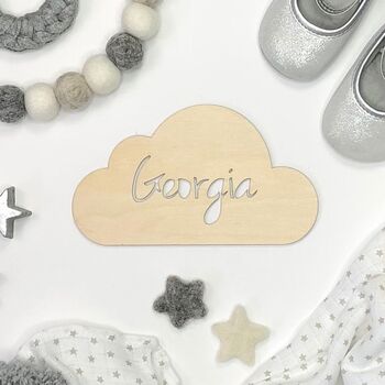 Personalised Cloud Baby Name Sign, 2 of 11