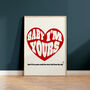Baby I'm Yours Music Gift Print, thumbnail 2 of 2