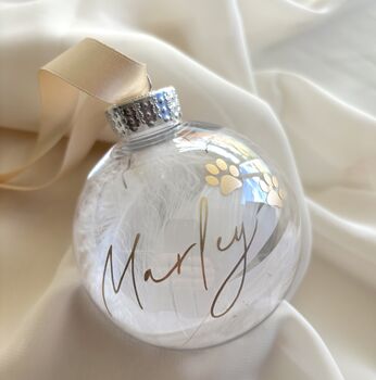 Personalised Shatterproof Pet Memorial Bauble, 4 of 5