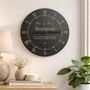 Wedding Gifts Personalised Slate Wall Clock Home Decor, thumbnail 1 of 5