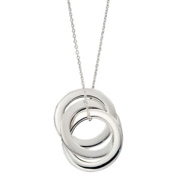 Silver Personalised Necklace With Interlinked Circles, 2 of 5