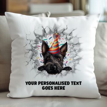 Personalised Scottish Terrier Birthday Break Through, 5 of 7