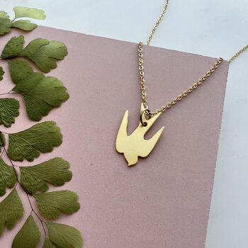 Mini Swallow Bird Necklace Pendant Gold And Silver, 3 of 3