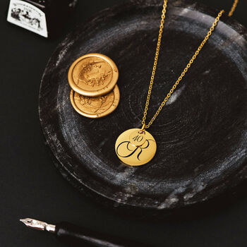 40th Birthday Gift For Her Engraved Personalised Disc Necklace, 2 of 4