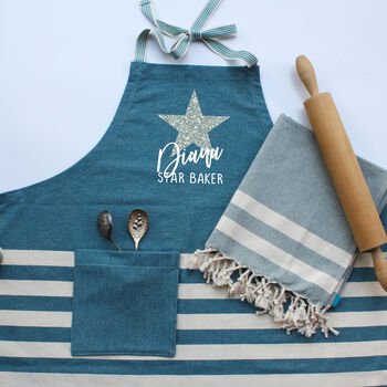 Personalised Cotton Apron Tea Towels, Gift For Her, 7 of 12