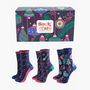 Christmas Celebrations Women's Glitter Bamboo Socks Gift Box, thumbnail 1 of 4