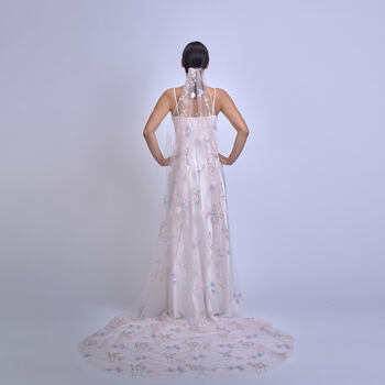 'Daisy' Delicate Floral Embroidered Wedding Veil, 6 of 6