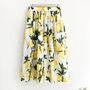 Lemon Print Cotton Midi Skirt, thumbnail 1 of 7