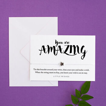 Stay Positive Little Wishes Bracelet And Card, 4 of 12