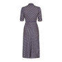 Vintage Style Day Dress In Navy Fan Print, thumbnail 2 of 3