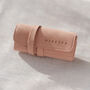 Dusky Pink Travel Jewellery Wrap In Vegan Suede, thumbnail 2 of 3
