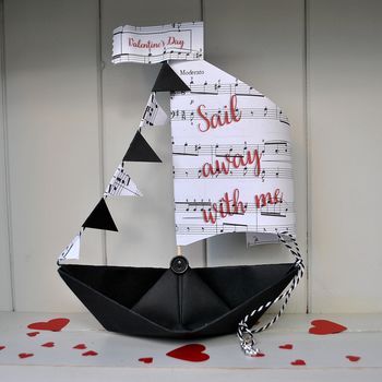 Personalised Valentine's Sail Boat Card, 7 of 10
