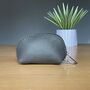 Leather Coin Purse In Charcoal, thumbnail 1 of 2