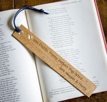 Personalised Mothers Day Gift Oak Bookmark, 3 of 6