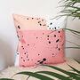 Orange And Peach Speckle Print Cushion Cover, thumbnail 5 of 5