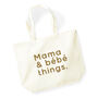 Mama And Baby Things Large Cotton Tote Bag, thumbnail 5 of 5