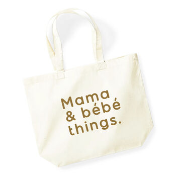 Mama And Baby Things Large Cotton Tote Bag, 5 of 5