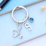Personalised Stethoscope Keyring Veterinary Gift, Doctor, Nurse Keyring Graduation, thumbnail 1 of 6