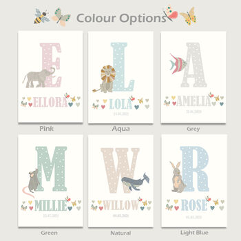 Personalised Initial And Name Childrens Print, 4 of 9