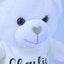 Personalised White Soft Teddy Toy, thumbnail 2 of 4