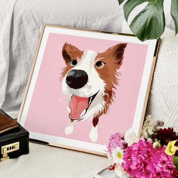 Border Collie Art Print | Pet Portrait, 5 of 12