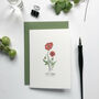 ‘Field Poppy’ Wildflower Notecard/Greeting Card, thumbnail 1 of 2