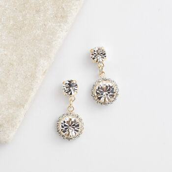 Swarovski Crystal Snow Drop Earrings, 2 of 12