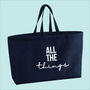 All The Things Premium Canvas Oversized Tote Bag, thumbnail 3 of 10
