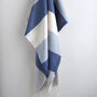 Blue Grey Balat Turkish Towel, thumbnail 2 of 3