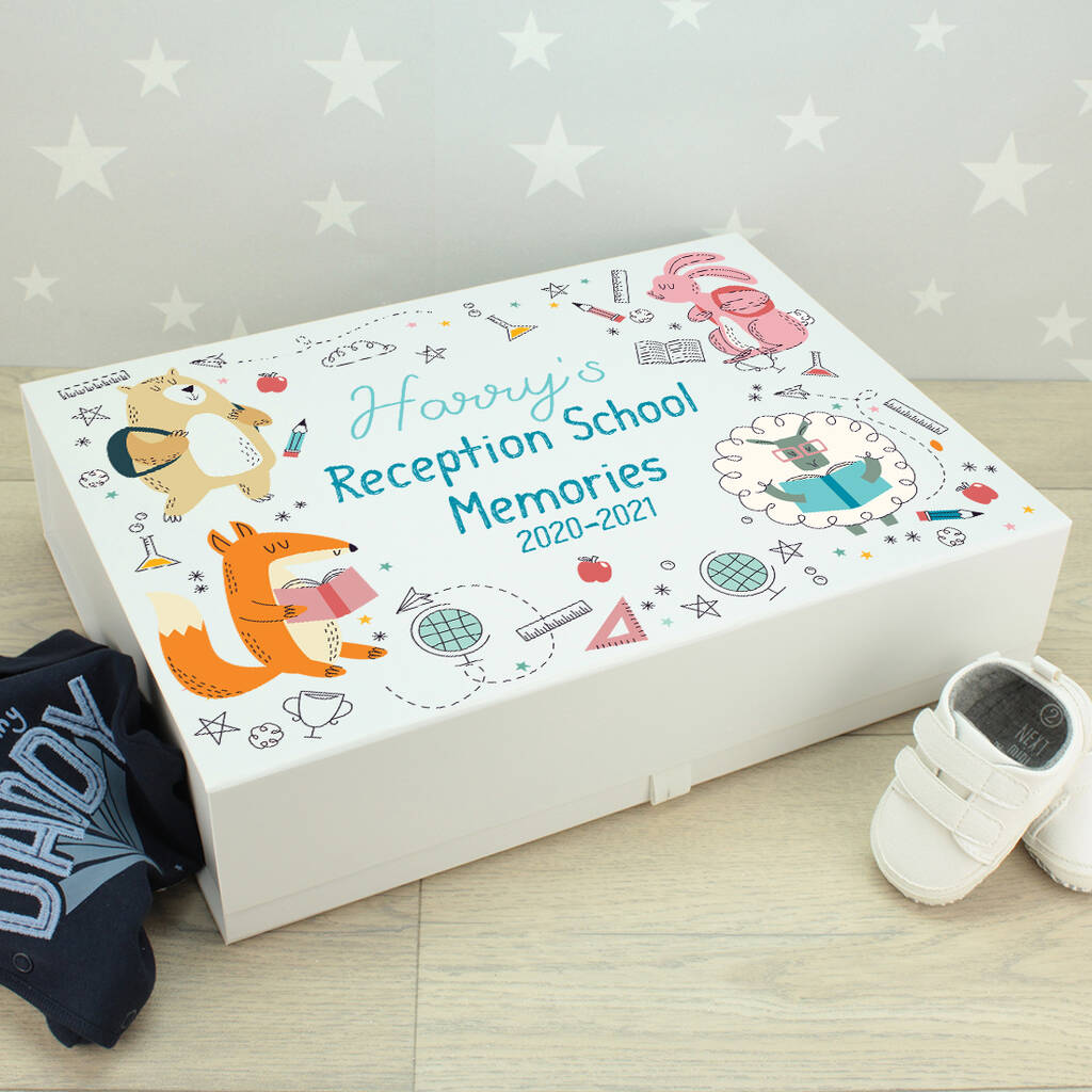 Personalised Printed 1st School Year Memory Box By Dreams To Reality