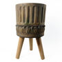Ridged Composite Planter With Stand Large, thumbnail 2 of 8