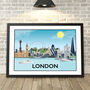 London Skyline Travel Print, thumbnail 1 of 6