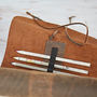 Personalised Buffalo Leather Roll Up Pencil Case, thumbnail 5 of 10