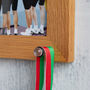 Personalised Oak Photo Frame And Medal Hanger, thumbnail 5 of 5