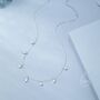 Sterling Silver Marquise And Round Cz Dangle Necklace, thumbnail 3 of 12
