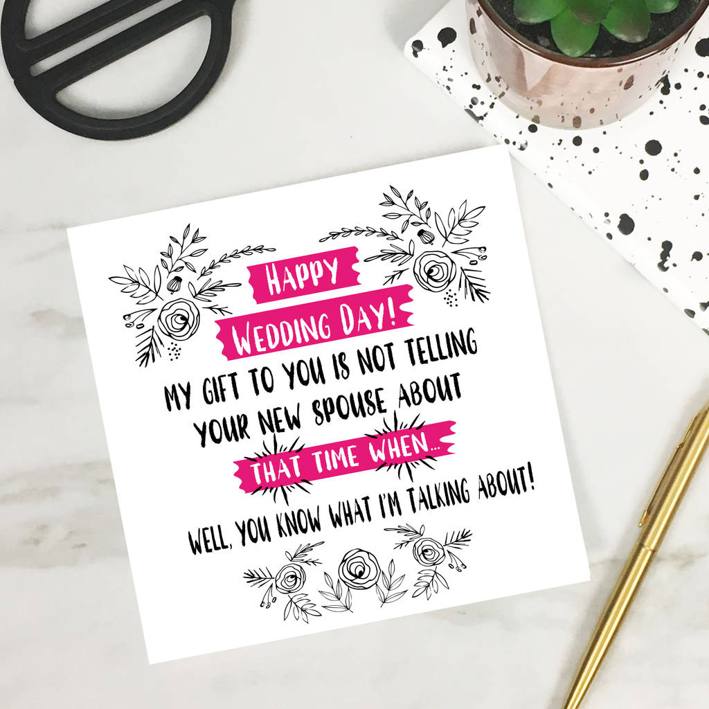 Funny 'happy Wedding Day! Card 'that Time When' By The New Witty