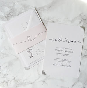 Copper Gold Silver Hearts Wedding Invitation By Amanda Michelle Copper Gold Silver Hearts Wedding Invitation By Amanda Michelle Design Stationery Notonthehighstreet