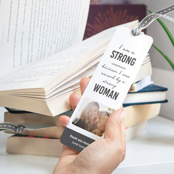 Personalised Photo Bookmark With Quote For Mum, 2 of 5