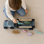 Personalised Wooden Dinosaur Jeep Toy With Trailer And Dinosaurs, thumbnail 2 of 5