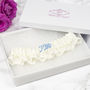 'Initial' And 'I Do' Personalised Bridal Garter, thumbnail 4 of 5