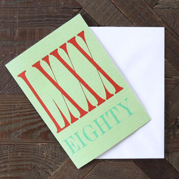 Roman Numerals Eighty Card, 3 of 5