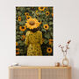 Shelter Of The Sunflowers Yellow Green Wall Art Print, thumbnail 1 of 6
