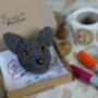 Personalised Crochet Cat Face Brooch Letterbox Gift, thumbnail 4 of 6