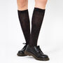 Women's Knee High Glitter Socks Black Rainbow, thumbnail 1 of 2