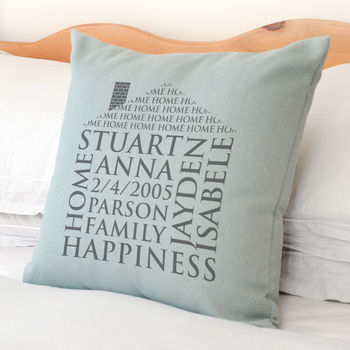 Personalised Home Word Art Cushion, 3 of 5
