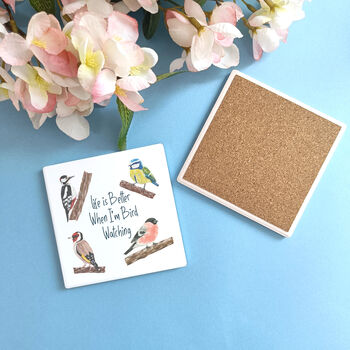 Personalised Garden Birds Ceramic Coaster, 4 of 6