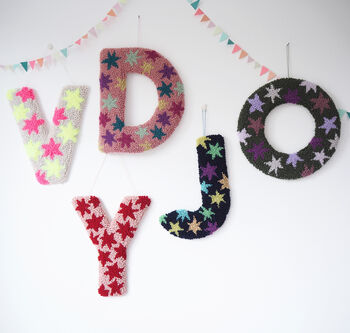 Navy Blue And Multi Colour Star Decorative Letter, 3 of 6