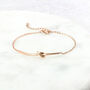 Plated Rose Gold / Silver Friendship Knot Bracelet, thumbnail 4 of 8