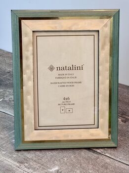 Natalini Cyan And Gold Photo Frame, 2 of 4
