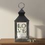 Personalised Love Botanical Black LED Lantern, thumbnail 1 of 6